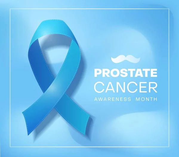 Conciencia Cinta Azul. World Prostate awareness month concept — Vector de stock