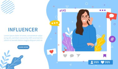Sosyal medya için internet veya çevrimiçi etkileyiciName