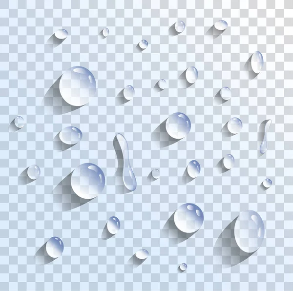 Gotas de agua sobre el fondo del tablero de ajedrez — Vector de stock