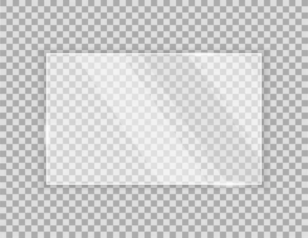 Лист прозрачного стекла на прозрачном фоне — стоковый вектор