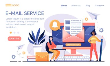 Çevrimiçi yazışmaları olan e-posta servisi