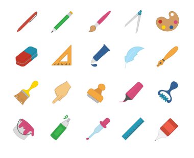 Büyük çizim ve resim simgeleri kümesi