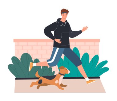 WebMan köpeği ile birlikte koşuya çıktı.