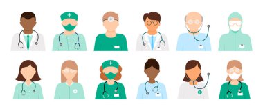 12 farklı doktor simgesi.