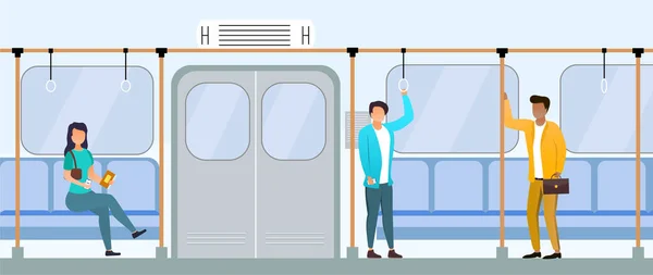 Metrodaki mesafe — Stok Vektör