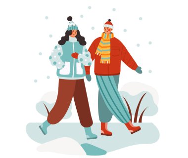 İnsanlar ve hava durumu veya mevsimler