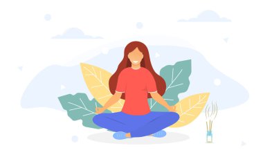 Meditasyonun vektör illüstrasyon kavramı