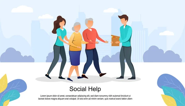 Illustration vectorielle de l'aide sociale — Image vectorielle