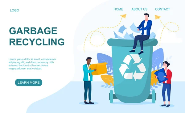 Concept van afvalrecycling — Stockvector