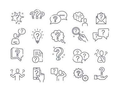 Geniş soru kümesi, sorgulama veya karışıklık simgeleri