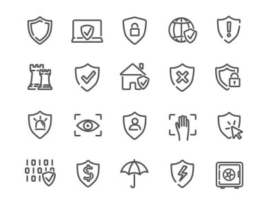 Geniş Savunma simgeleri ya da rozetleri seti