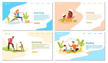 Ebeveynler ve çocuklarla yapılan dört etkinlik.