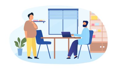 Obez adam klinikte doktoru ziyaret ediyor.