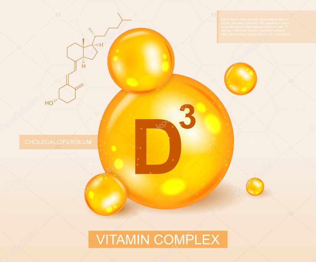 Vitamin D3 complex and molecular diagram