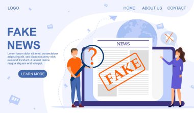Fake news and fake media concept clipart