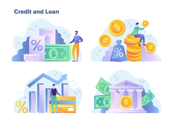Krediet- en leningsfaciliteiten voor financiële doeleinden — Stockvector