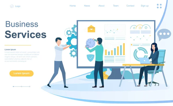 Business Services and Consultancy concept — Stockový vektor