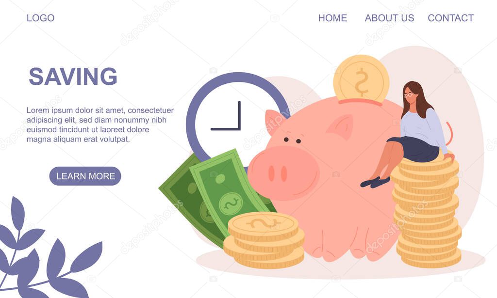 Saving and financial web page template