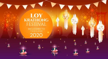 Loy Krathong 'un Işık Festivali posteri