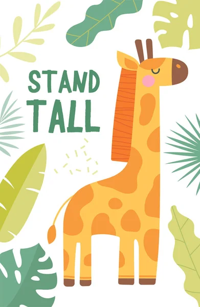 Stand Tall affiche design inspirant — Image vectorielle