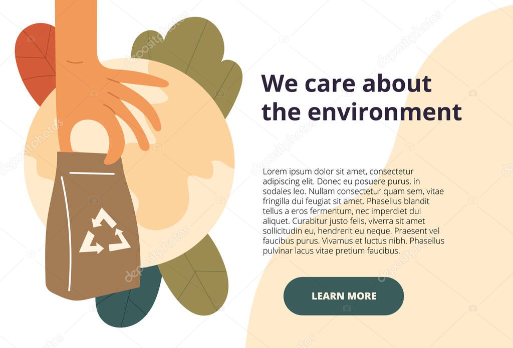 We Care About The Environment web template