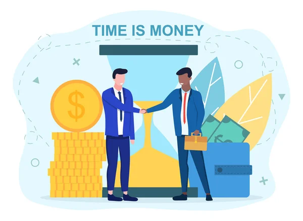 El tiempo es concepto de dinero — Vector de stock