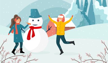 Kış aktiviteleri konsepti