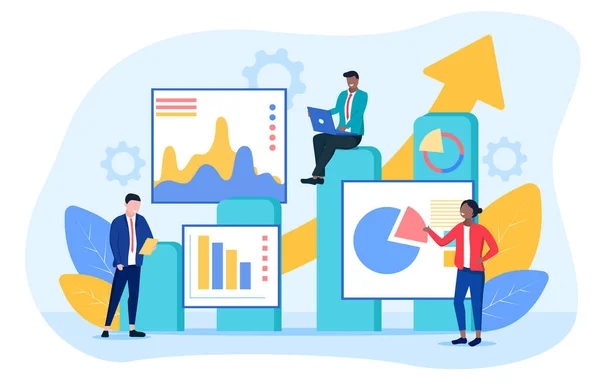 Concepto abstracto de análisis de datos — Archivo Imágenes Vectoriales