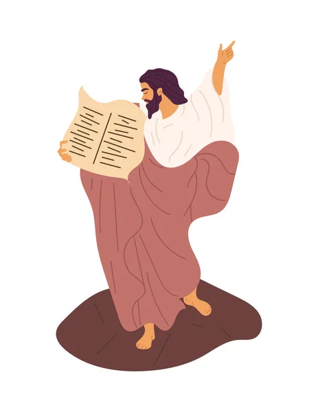 Jésus avec les 10 commandements — Image vectorielle