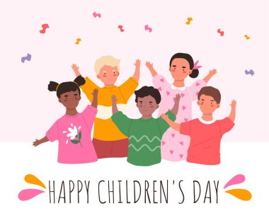 Happy children s day poster clipart