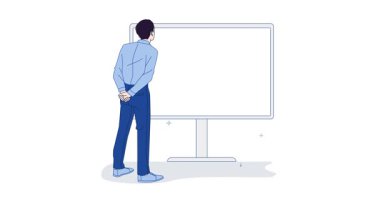 İnsan kaynakları. İnsan Kaynakları personelinin farklı adayların özgeçmişlerini gözden geçirdiği pankartın taşınması ve işe alım duyurusu. Çalışanları işe almak. Çizgi sanatı tarzında düz grafik çizgi film