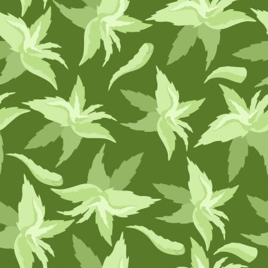 Aloe vera yaprakları ile dikişsiz desen