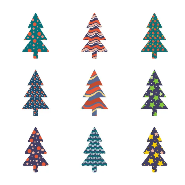 Farklı Noel ağacı şekilleri.