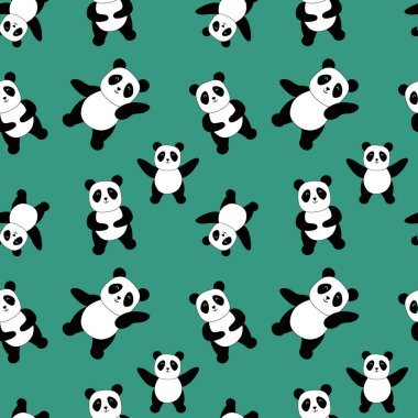 Şirin panda desenleri rastgele seçilmiş.