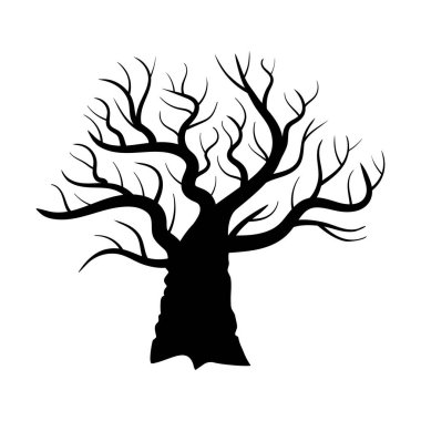 Çıplak meşe silueti