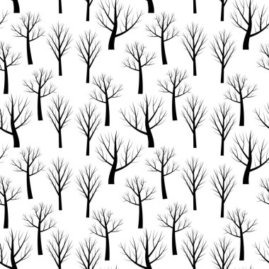 Çıplak ağaçlar pürüzsüz desen