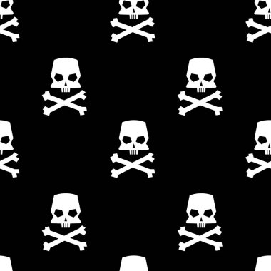 Kafatası ve çapraz kemikler kusursuz desen