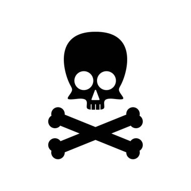 Çapraz kemikli şirin kafatası izole edilmiş.