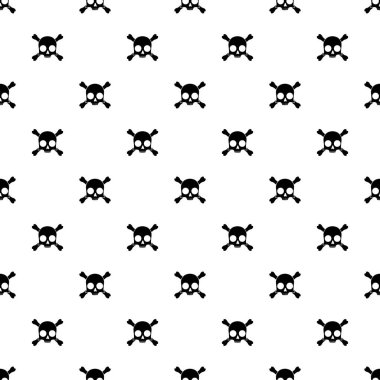 Kafatası ve çapraz kemikler kare biçiminde.