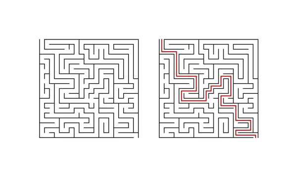 Labirinto labirinto jogo para crianças — Vetor de Stock