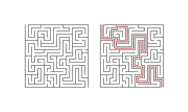 Labirinto labirinto jogo para crianças — Vetor de Stock