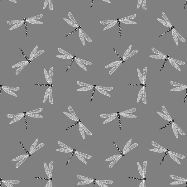 Tirage frivole avec libellule — Image vectorielle