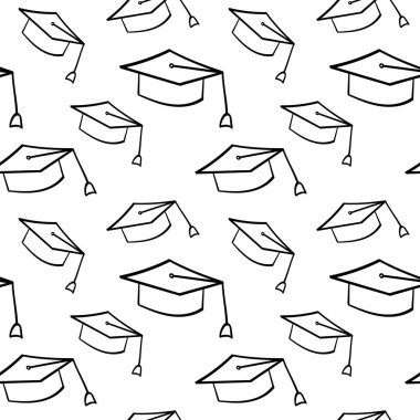 Mezuniyet şapkası pürüzsüz desen