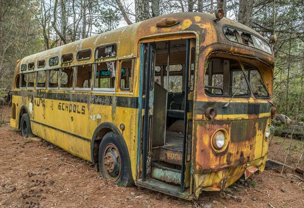 Escola de ônibus 1950 's vintage — Fotografia de Stock