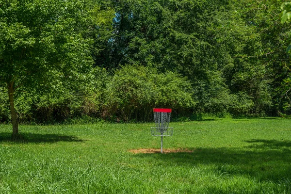 Disc golf basket brand new Stock Picture