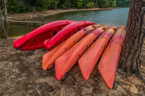 Gainesville, Georgia/USA-10/5/19 Kayak rentals at the Don Carter state park