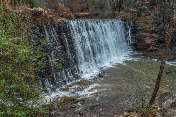 Closeup View Looking Trail Waterfall Old Mill Park Roswell Georgia — Stock Photo, Image