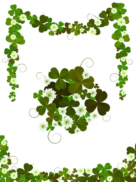 Decorative clover design — Stock Vector