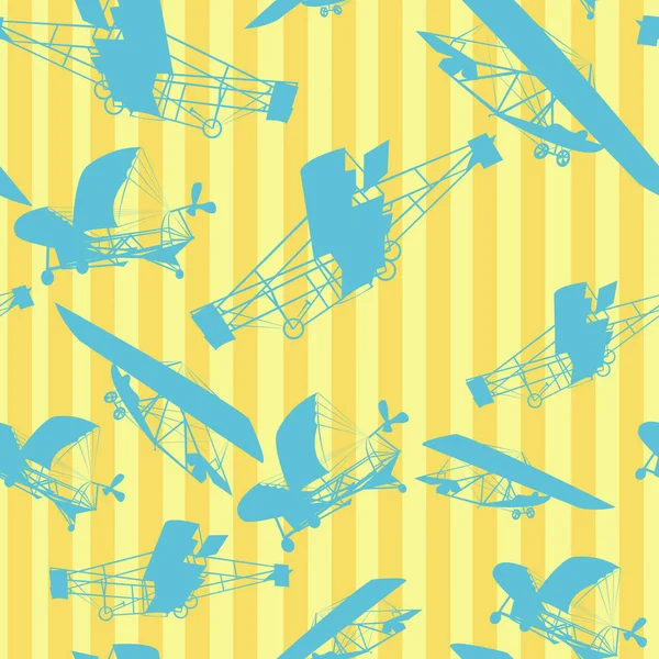 Bezešvé pattern letadla rozložení — Stockový vektor