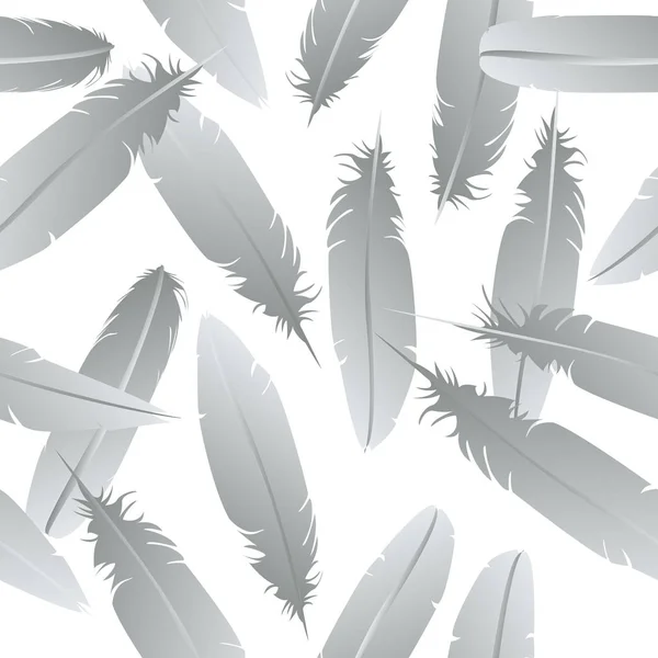 Modèle de plumes sans couture — Image vectorielle